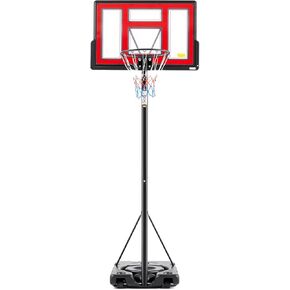 Sweetcrispy Portable Basketball Hoop Outdoor, Adjustable Height, Shatterproof Backboard/Shock Absorbent Rim, Fillable Base, 2 Wheels for Backyard/Driveway in Kuwait
