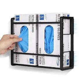 Magnetic Glove Holder for wall Mount,Holds Up to 2 Boxes,Wall & Refrigerator Mount,Metal Glove Box Holder Wall Mount for Rubber Latex Disposable Gloves Facial Tissue and Storag in Kuwait