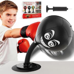 كيس ملاكمة لسطح المكتب مع كوب شفط - لعبة تخفيف التوتر للمكتب، كرة ملاكمة شديدة التحمل للبالغين والأطفال، هدية ممتعة لزملاء العمل والأصدقاء in Kuwait