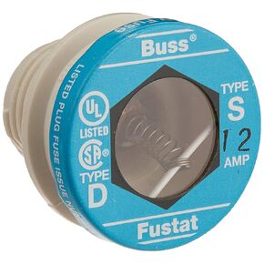 Bussmann BP/S-12 12 أمبير من النوع S، تأخير زمني ثنائي العنصر، قاعدة رفض الصمامات 125 فولت، مدرجة في قائمة Ul، ممدود بواسطة Bussmann in Kuwait