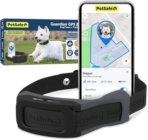 PetSafe Guardian GPS 2.0 COG COD + تتبع - سياج الكلب اللاسلكي مع تتبع GPS مزدوج موثوق به - طوق أصغر لجميع السلالات 10 رطل وما فوق - الاشتراك مطلوب in Saudi Arabia