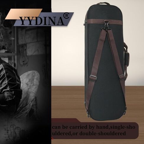 حقيبة كمان كاملة الحجم 4/4، حقيبة حمل محمولة خفيفة الوزن، مع بطانة قطيفة، أشرطة كتف، مضادة للخدش، شكل مستطيل احترافي، للكمان (أسود) in Kuwait