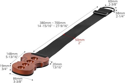 QWORK Cello Endpin Stopper with Adjustable Nylon Strap, 4 Holes Anchor Bracket Floor Protector, Metal Ring Chair-Leg Attachment, Non-Slip Base for Cello (Not for Double Bass) in Saudi Arabia