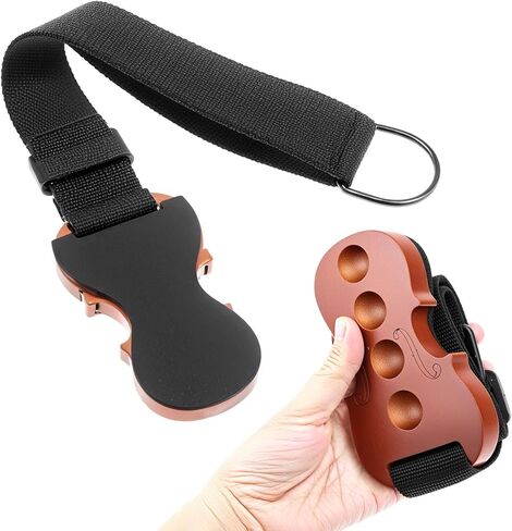 QWORK Cello Endpin Stopper with Adjustable Nylon Strap, 4 Holes Anchor Bracket Floor Protector, Metal Ring Chair-Leg Attachment, Non-Slip Base for Cello (Not for Double Bass) in Saudi Arabia