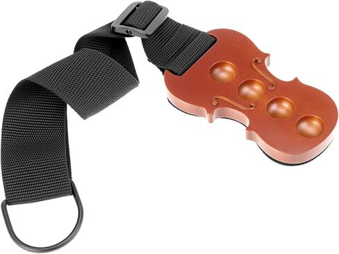 QWORK Cello Endpin Stopper with Adjustable Nylon Strap, 4 Holes Anchor Bracket Floor Protector, Metal Ring Chair-Leg Attachment, Non-Slip Base for Cello (Not for Double Bass) in Saudi Arabia