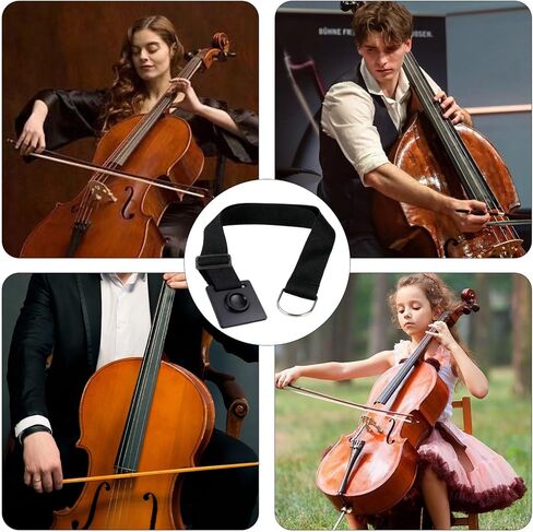 Rock Stop for Cello, Cello Endpin Anchor Non-slip Stopper Rest Holder Stand Antiskid Device Adjustable Strap with Thick Foam Pad, Great for Cellist Practice Performance in Kuwait