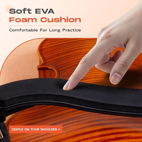 Ergonomic Violin Shoulder Rest for Students & Beginners – Lightweight Adjustable Fit for 4/4 & 3/4 Violins – Soft EVA Padding, Secure Silicone Feet in Kuwait