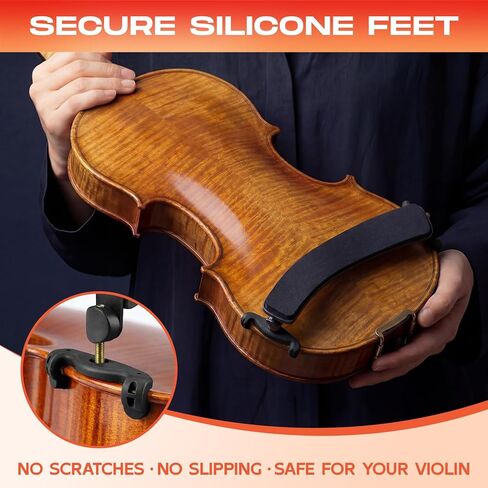 Ergonomic Violin Shoulder Rest for Students & Beginners – Lightweight Adjustable Fit for 4/4 & 3/4 Violins – Soft EVA Padding, Secure Silicone Feet in Kuwait