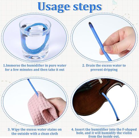 Violin Humidifier Violin F-Hole Moisture Control System Instrument Accessory Silicone Moisture Instrument Top Premium Sound Hole Preventing Drying Cracking Tool for Cracking Prevention in Saudi Arabia