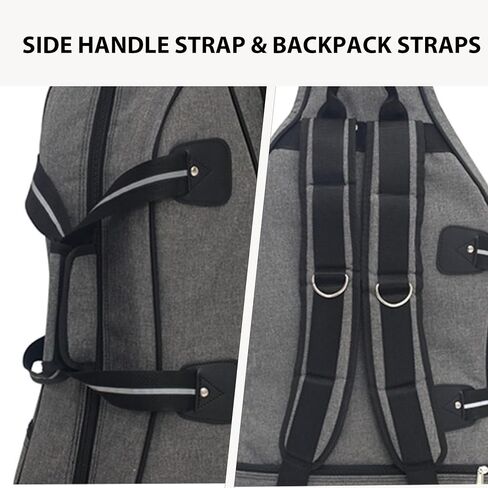 Cello Case 4/4 Full Size Thickened Bag with Wheels, Cello Gig Bag with Handle & Adjustable Back Straps, Travel Gig Bag with Multiple Pockets for 4/4 Full Size Cello and Accessory in Saudi Arabia