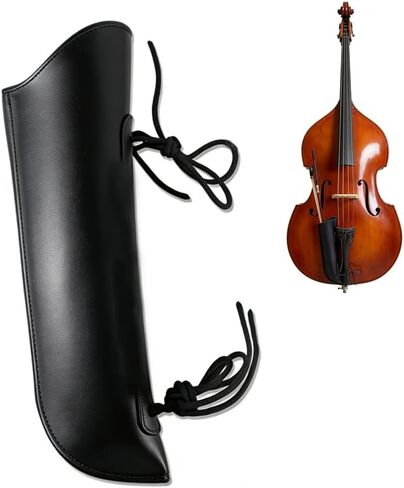 Upright Bass Bow Quiver, Leather Bass Bow Case, Sturdy Bow Holder Bag for German and French Bass Bows, Black Bass Instrument Strings Accessories in Kuwait