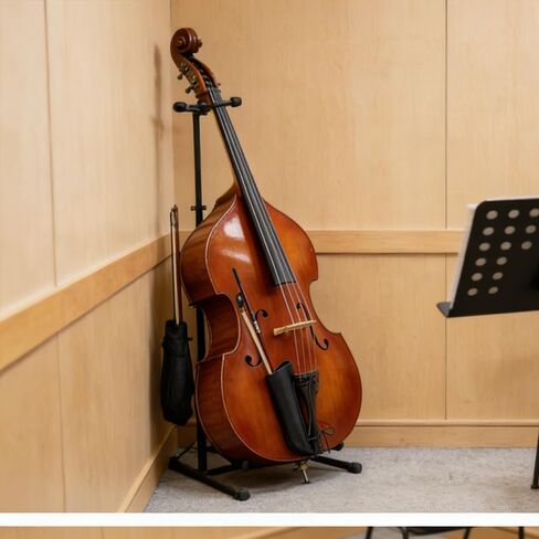 Upright Bass Bow Quiver, Leather Bass Bow Case, Sturdy Bow Holder Bag for German and French Bass Bows, Black Bass Instrument Strings Accessories in Kuwait