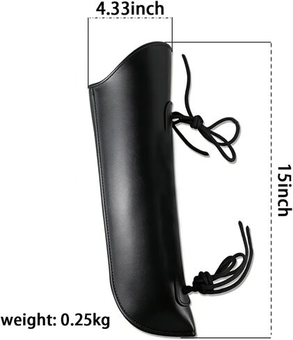 Upright Bass Bow Quiver, Leather Bass Bow Case, Sturdy Bow Holder Bag for German and French Bass Bows, Black Bass Instrument Strings Accessories in Kuwait