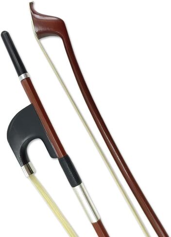 3/4 قوس مزدوج منتصب من خشب البرازيل وشعر الخيل على الطراز الفرنسي حرير وجلد أسود ومتوازن بشكل جيد وصوت عالي ممتاز ومصنوع يدويًا وصوت عميق وقوي in Kuwait