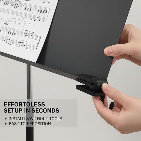 حامل قوس لحامل الموسيقى مع مشبك قلم رصاص - منظم خطاف قابل للطي لعازفي الكمان والفيولا والتشيلو والباس in Kuwait