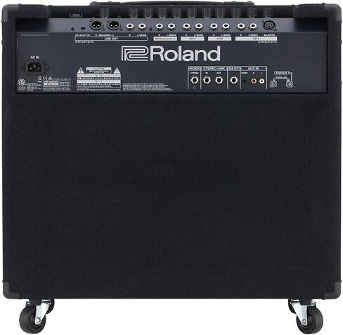 Roland KC-600 4-Channel Stereo Mixing Keyboard Amplifier Bundle with 25ft Pig Hog 9.2mm Speaker Cable & Polishing Cloth – 200-Watt Power, 15" Woofer, Versatile Inputs, Stage-Ready Performance in Saudi Arabia