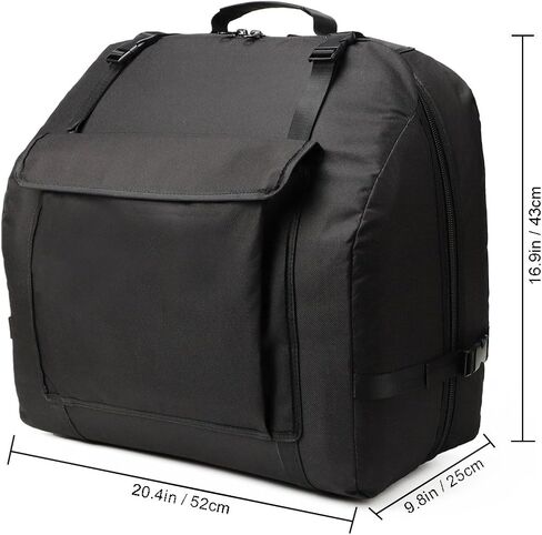 حقيبة الأكورديون - حقيبة الحفلة لـ 120 باس الأكورديون - الأشرطة والملحقات - حقيبة ناعمة (20.5 × 17 × 9.8 بوصة) in Kuwait