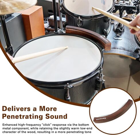 RANMING Click Percussion Wood Block Snare Wood Block with 20-Layer Maple Compatible with 13-14inch Snare Drum Portable & Easy to Use in Saudi Arabia