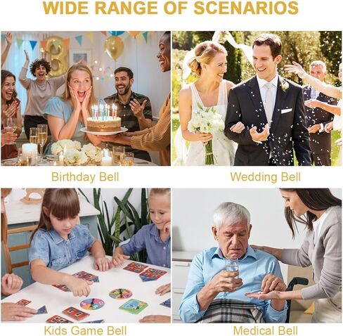 Super Loud Solid Brass Hand Call Bell Lotus Polished Vintage Metal Hand Dinner Bell Call Service Handbell for Bedside Wedding Classroom Meditation in Kuwait