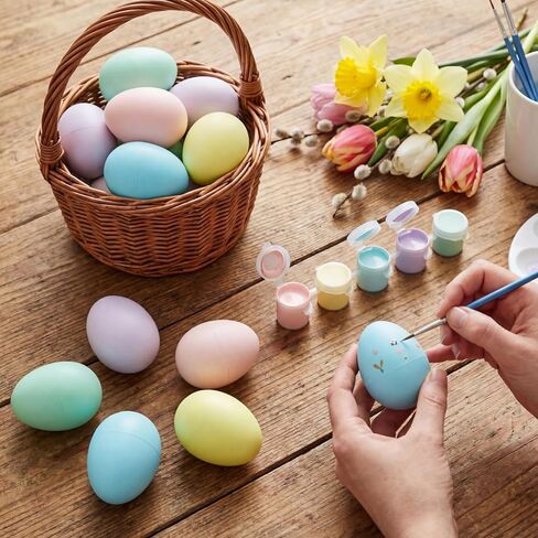 30 Pcs Pastel Easter Eggs Shakers Plastic Colorful Percussion Musical Maracas Decorative Shaker Eggs Gifts for Easter Basket Fillers, Musical Rhythm Instruments, Room Learning DIY Painting in Kuwait