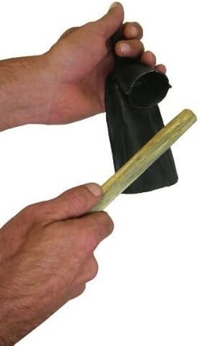 Africa Heartwood Project Gankogui Double Bell - Agogo High Low Cow Bell - Hand-Forged Metal Bell from West Africa - Unique Native Hand Percussion Musical Instrument - Stick included in Kuwait