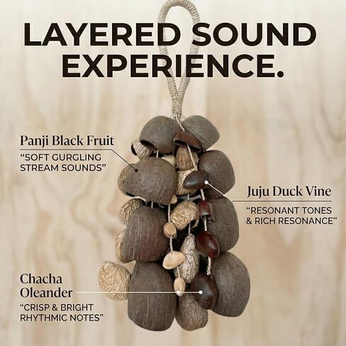 Sound Healing Instrument Handmade Nut Shell Rattle Natural Seed Pod Chime Hand Percussion Gifts Deep Relaxation for ASMR Yoga Meditation in Saudi Arabia