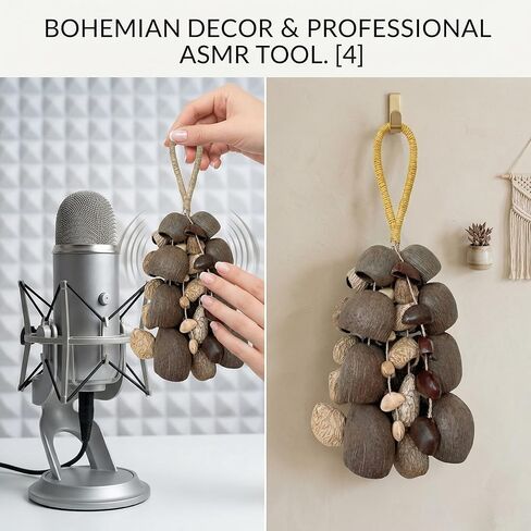 Sound Healing Instrument Handmade Nut Shell Rattle Natural Seed Pod Chime Hand Percussion Gifts Deep Relaxation for ASMR Yoga Meditation in Saudi Arabia