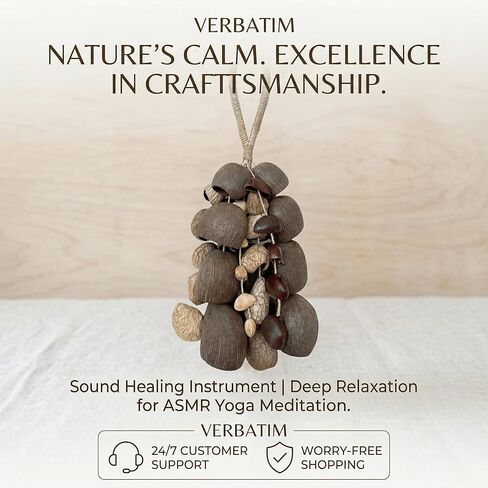 Sound Healing Instrument Handmade Nut Shell Rattle Natural Seed Pod Chime Hand Percussion Gifts Deep Relaxation for ASMR Yoga Meditation in Saudi Arabia