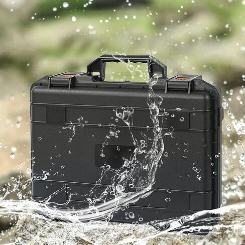 16 inch Hard Carrying Case,Shockproof Storage Box with Customizable Foam,Portable Protective Tool Box for Microphone,Recorder,Electronics,Tools,Cameras,Equipment and More, 16" x 12" x 5.5" in Kuwait