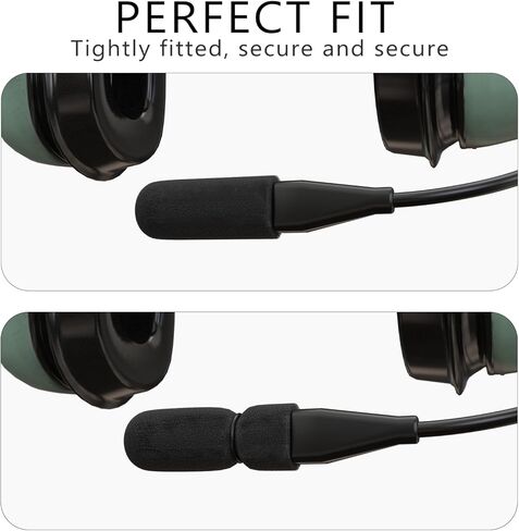 غطاء ميكروفون لغطاء ميكروفون David Clark M7A، M-4 / M-7 / H10 / H20 /DC PRO-X2 / PRO-2 / DC ONE-X ENC واقي مرشح بديل لميكروفون الطيران، 3 عبوات in Kuwait