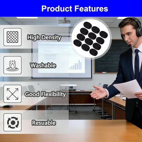 12 Pack Microphone Covers Foam, Noise Reduction Mic Cover, for Lapel and Headset Microphones Windscreen in Kuwait