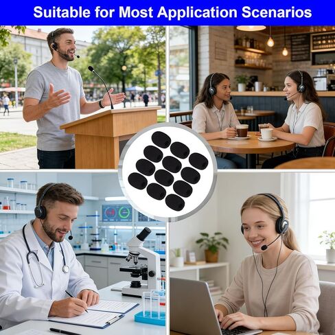 12 Pack Microphone Covers Foam, Noise Reduction Mic Cover, for Lapel and Headset Microphones Windscreen in Kuwait