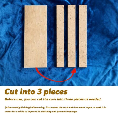 Clarinet Cork Replacement Kit | 3 PCS /37x90mm Corks, Cork Grease, Adhesive, Knife, 2x Sandpaper, Rope | Complete Maintenance & Repair Set in Kuwait