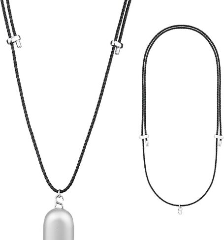 SOULWIT Neck Strap for Plaud NotePin AI Voice Recorder, Adjustable Genuine Leather Lanyard Accessory with Secure Alloy Hook in Kuwait