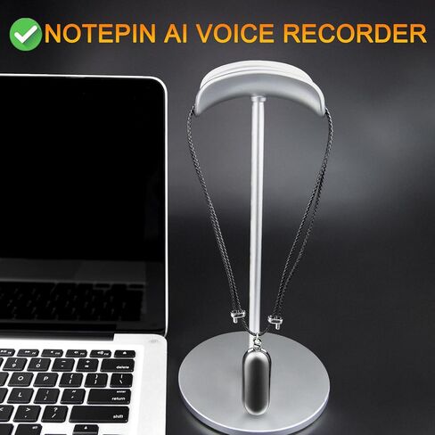 SOULWIT Neck Strap for Plaud NotePin AI Voice Recorder, Adjustable Genuine Leather Lanyard Accessory with Secure Alloy Hook in Kuwait