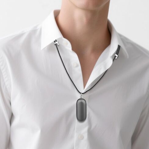 SOULWIT Neck Strap for Plaud NotePin AI Voice Recorder, Adjustable Genuine Leather Lanyard Accessory with Secure Alloy Hook in Kuwait