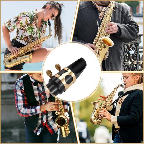 0.8 MM Saxophone Mouthpiece Pads, 48 PCS Clarinet Mouthpiece Patch, Alto Sax Comfort Cushion Black Silicone Teeth Patch for Wind Instruments Protection in Kuwait