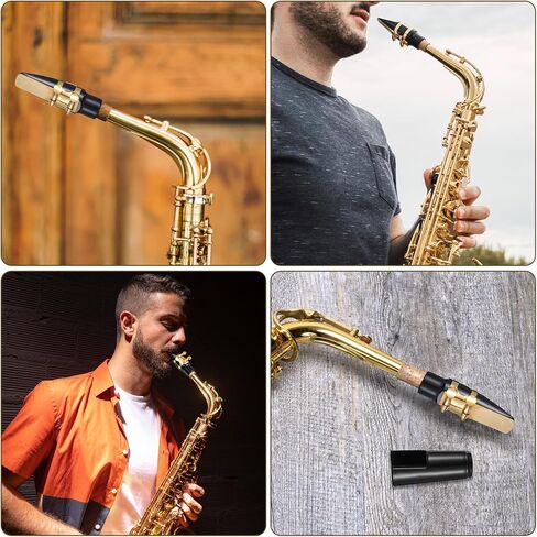 49Pcs Alto Saxophone Mouthpiece Kit, Includes Gold Sax Ligature, Saxophone Mouthpieces, Plastic Cap, 21 Sax 2.5 Reeds, 24 Mouthpiece Pads and 1 EVA Storage Case for Alto Saxs Parts and Accessories in Kuwait