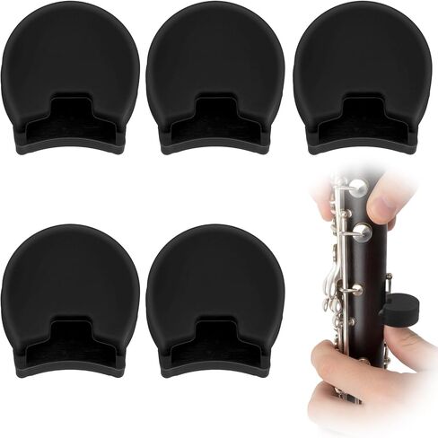 5Pcs Clarinet Thumb Rest Cushion, Soft Silicone Thumb Protector for Clarinet & Oboe, Fits Most Clarinets Accessories, Black in Saudi Arabia