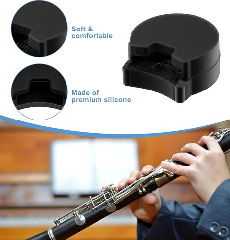 5Pcs Clarinet Thumb Rest Cushion, Soft Silicone Thumb Protector for Clarinet & Oboe, Fits Most Clarinets Accessories, Black in Saudi Arabia