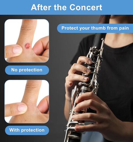 5Pcs Clarinet Thumb Rest Cushion, Soft Silicone Thumb Protector for Clarinet & Oboe, Fits Most Clarinets Accessories, Black in Saudi Arabia