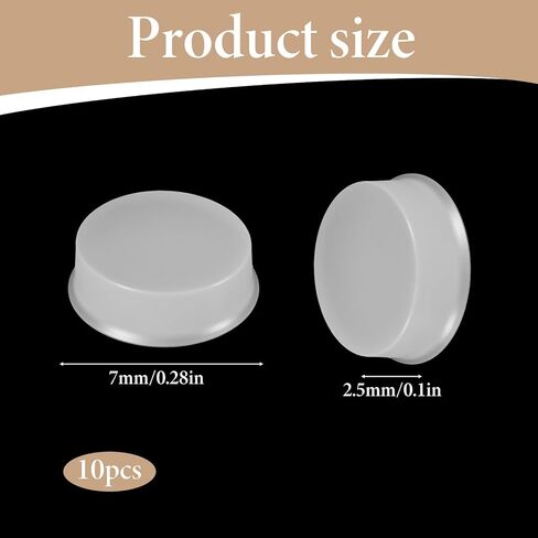 10 PCS Silicone Flute Plugs, White Flutes Plugs for Open Hole Flutes 7Mm Silicone Flute Key Plug Soft Key Cover for Most Instrument Repairing Accessories in Saudi Arabia