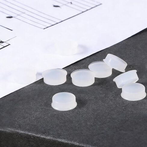 10 PCS Silicone Flute Plugs, White Flutes Plugs for Open Hole Flutes 7Mm Silicone Flute Key Plug Soft Key Cover for Most Instrument Repairing Accessories in Saudi Arabia