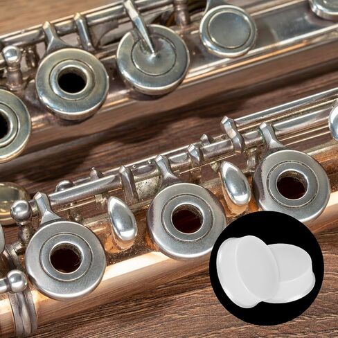 10 PCS Silicone Flute Plugs, White Flutes Plugs for Open Hole Flutes 7Mm Silicone Flute Key Plug Soft Key Cover for Most Instrument Repairing Accessories in Saudi Arabia