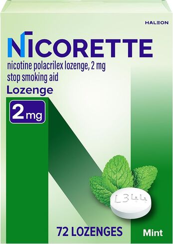 Nicorette 2 mg Nicotine Lozenges to Quit Smoking - Mint Flavored Stop Smoking Aid, 72 Count in Kuwait