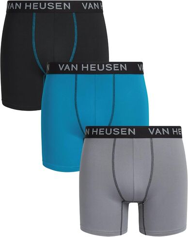 Van Heusen Men's Boxer Briefs - 3 Pack Casual Stretch Boxers with Contour Pouch - Breathable Underwear Boxers for Men (S-XL) in Kuwait