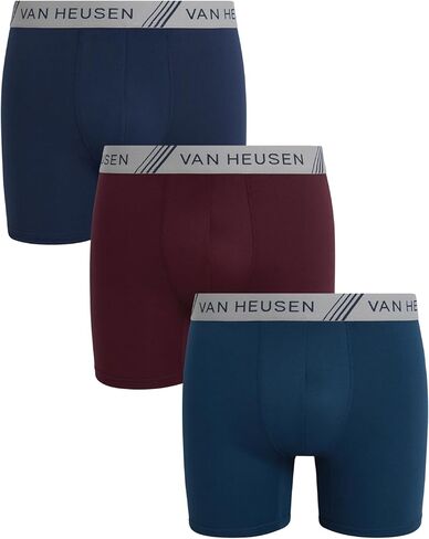 Van Heusen Men's Boxer Briefs - 3 Pack Casual Stretch Boxers with Contour Pouch - Breathable Underwear Boxers for Men (S-XL) in Kuwait