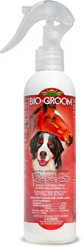 Bio-GROATH Repel-35 Flea & Trick Dog Spray-برغوث ووقاية للكلاب ، وعلاج البراغيث القط ، خالية من القسوة ، مصنوعة في الولايات المتحدة الأمريكية ، طارد القراد الطبيعي ، رذاذ ذبابة للخيول-16 Fl Oz 1 pack in Kuwait