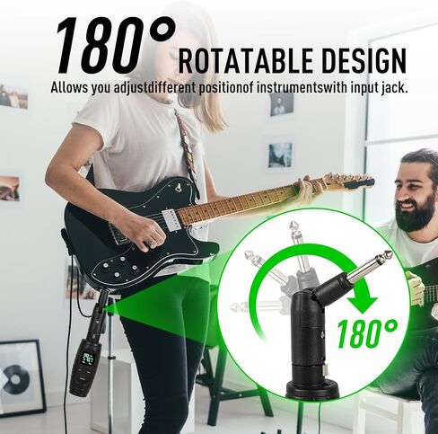 نظام ميكروفون لاسلكي UHF، محول XLR لجهاز الإرسال والاستقبال للميكروفونات الديناميكية، والجيتار، والخلاط، ونظام PA، وأجهزة الإرسال والاستقبال (1 استقبال + 1 إرسال) in Kuwait