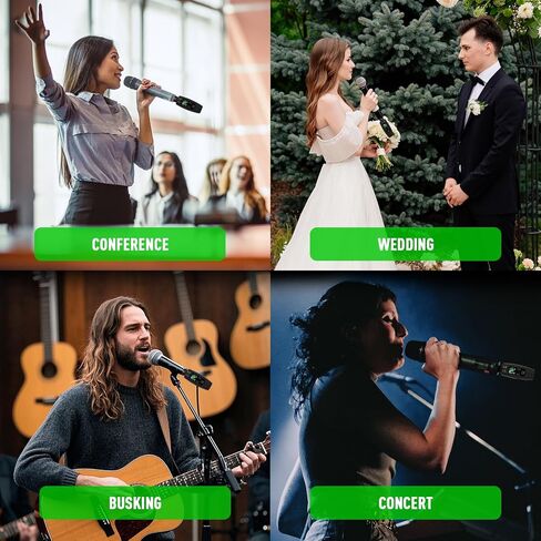 نظام ميكروفون لاسلكي UHF، محول XLR لجهاز الإرسال والاستقبال للميكروفونات الديناميكية، والجيتار، والخلاط، ونظام PA، وأجهزة الإرسال والاستقبال (1 استقبال + 1 إرسال) in Kuwait